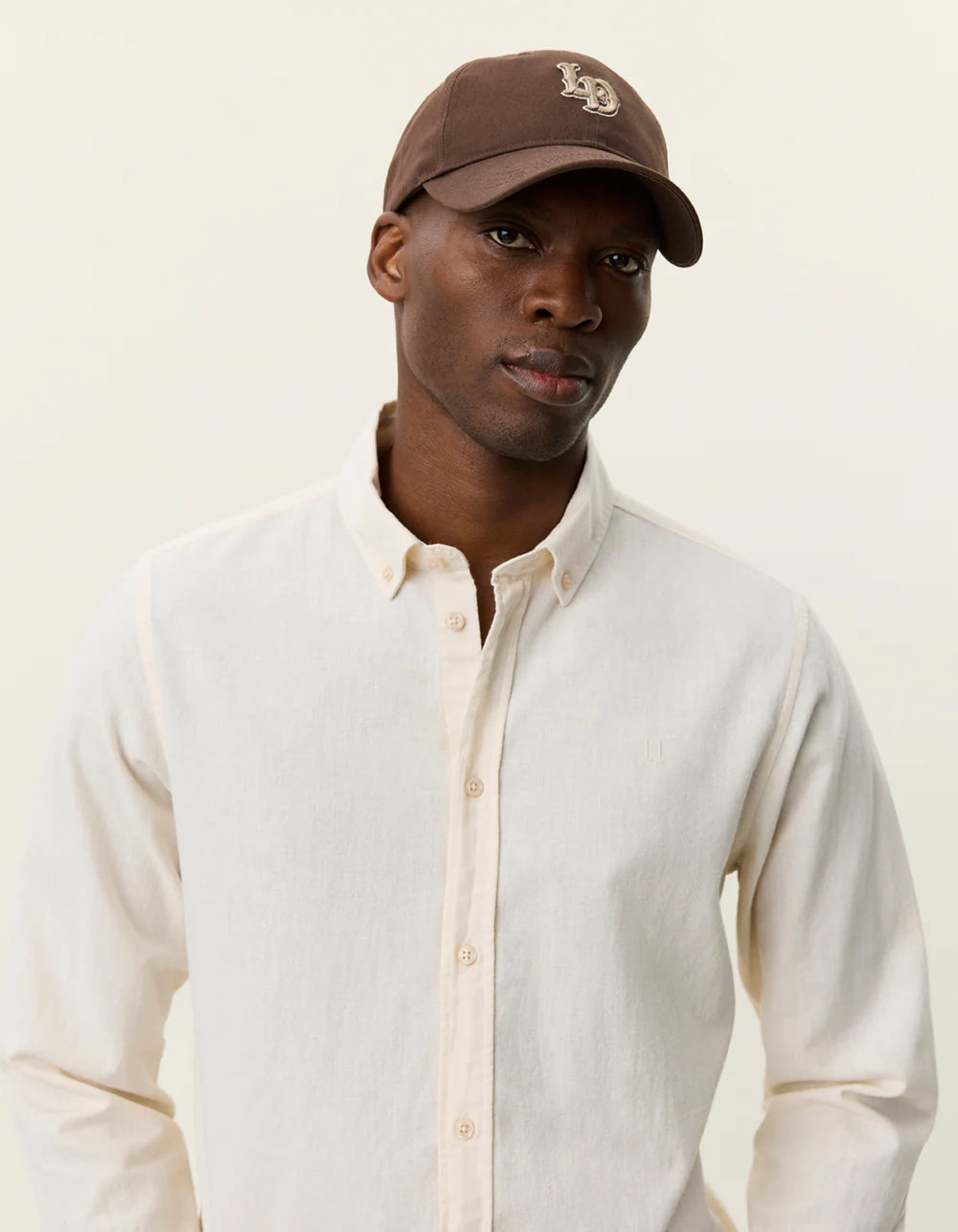 KONRAD COTTON LINEN SHIRT WHITE