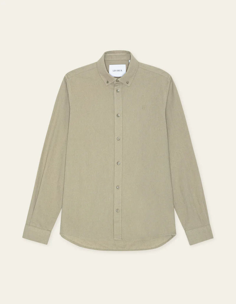 KONRAD COTTON LINEN SHIRT SAND
