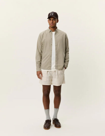 KONRAD COTTON LINEN SHIRT SAND