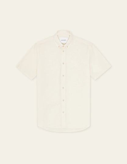 KONRAD COTTON LINEN SS SHIRT WHITE