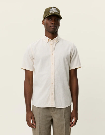 KONRAD COTTON LINEN SS SHIRT WHITE