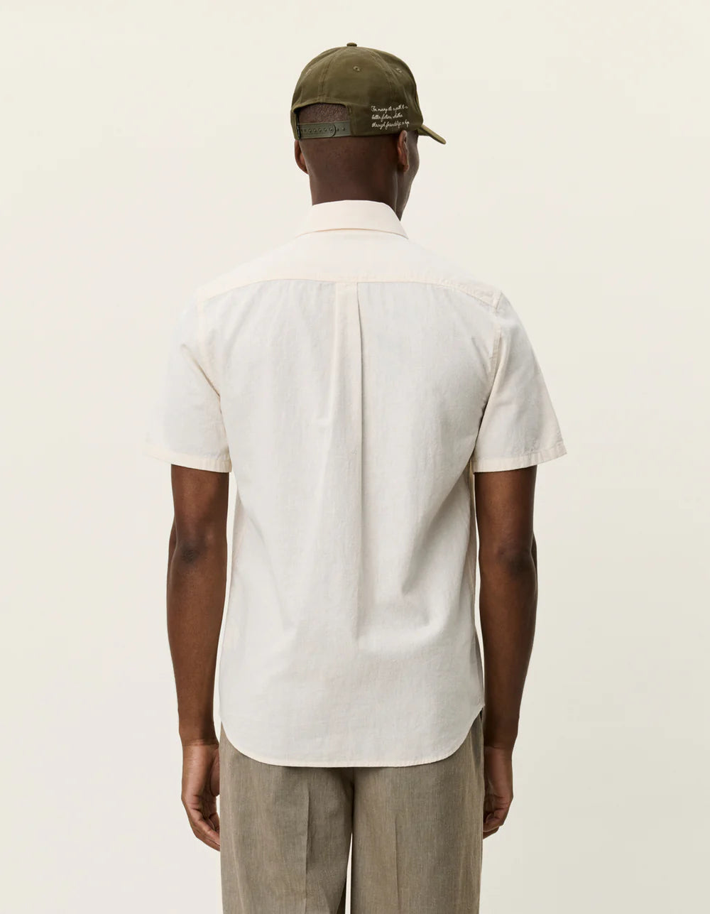 KONRAD COTTON LINEN SS SHIRT WHITE