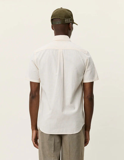 KONRAD COTTON LINEN SS SHIRT WHITE