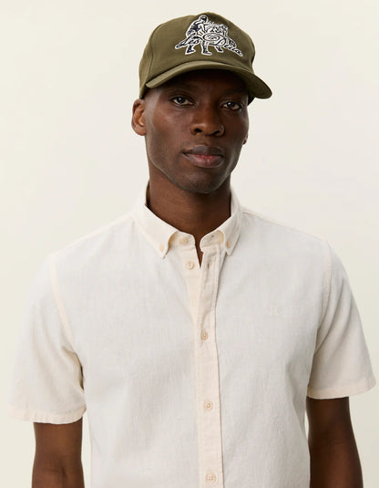 KONRAD COTTON LINEN SS SHIRT WHITE