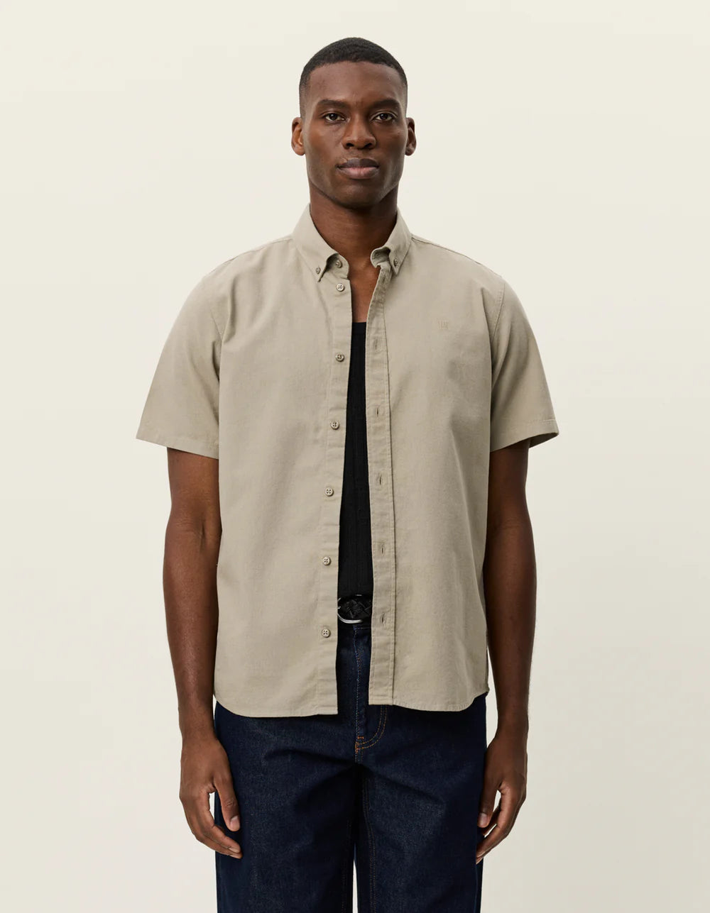 KONRAD COTTON LINEN SS SHIRT SAND