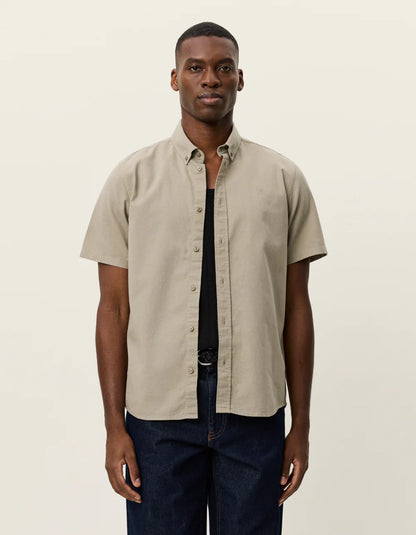 KONRAD COTTON LINEN SS SHIRT SAND