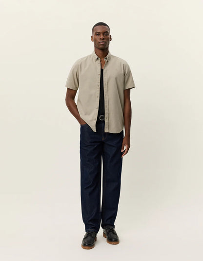 KONRAD COTTON LINEN SS SHIRT SAND