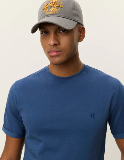 NORREGARD CONTRAST T-SHIRT DARK DENIM BLUE