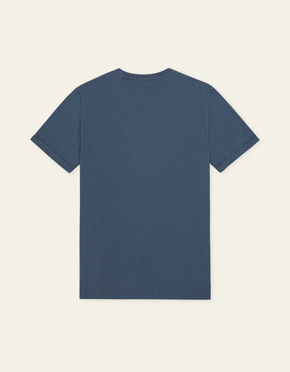 NORREGARD CONTRAST T-SHIRT DARK DENIM BLUE