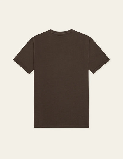 NORREGARD CONTRAST T-SHIRT TURKISH COFFEE BROWN