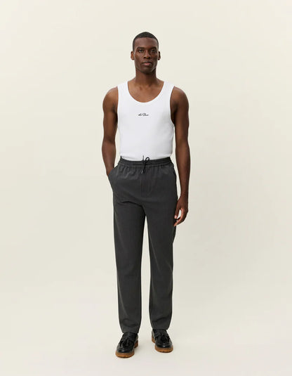 COMO TAPERED TEXTURED PANTS DARK GREY