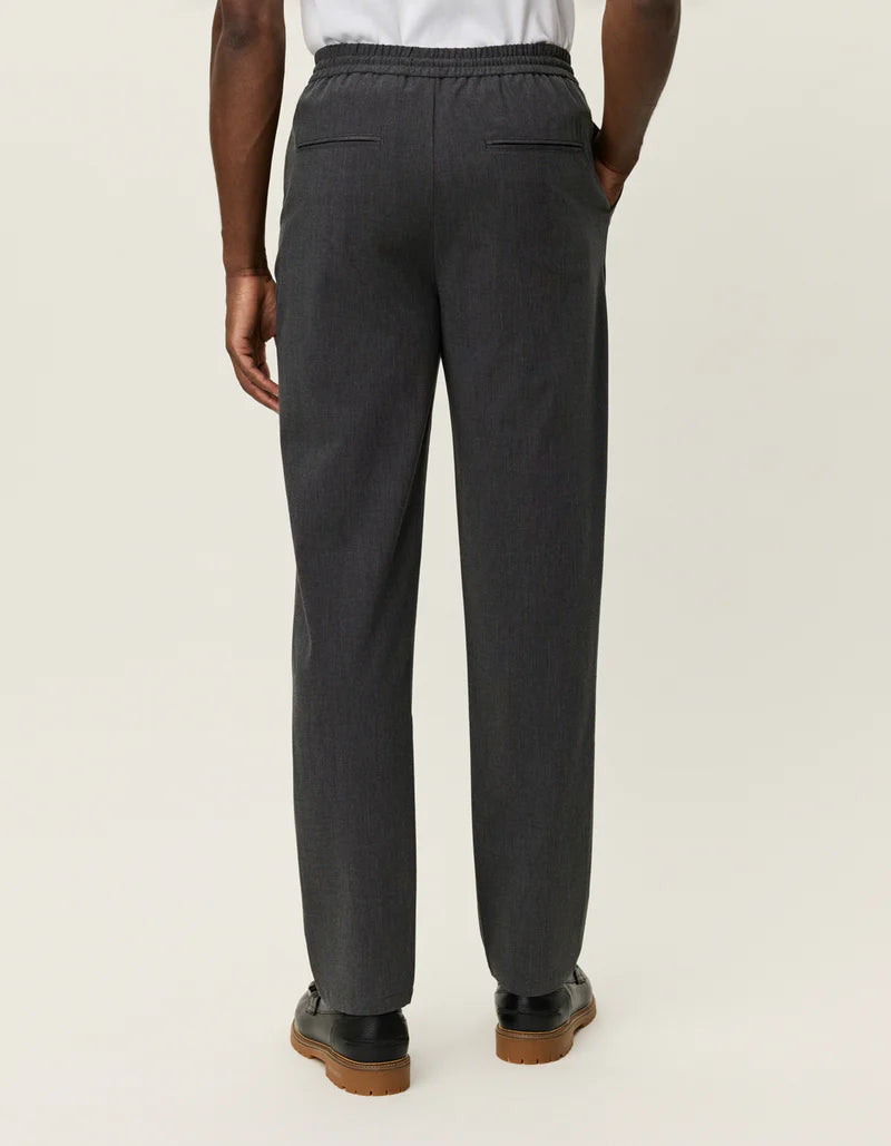 COMO TAPERED TEXTURED PANTS DARK GREY