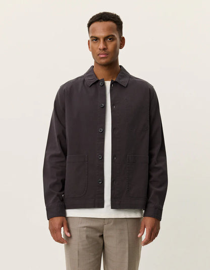 LAYTON COTTON OVERSHIRT LICORICE