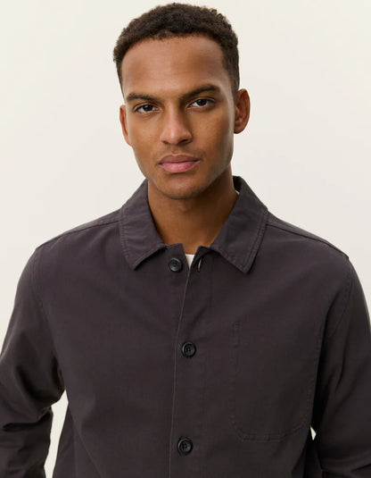 LAYTON COTTON OVERSHIRT LICORICE