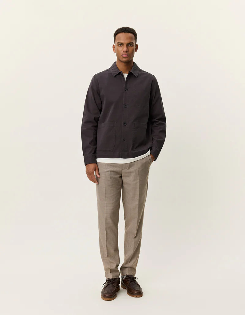 LAYTON COTTON OVERSHIRT LICORICE
