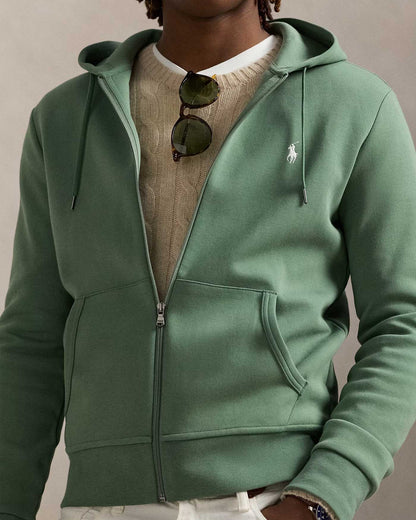 DOUBLE KNIT ZIP UP HOODIE FATIGUE