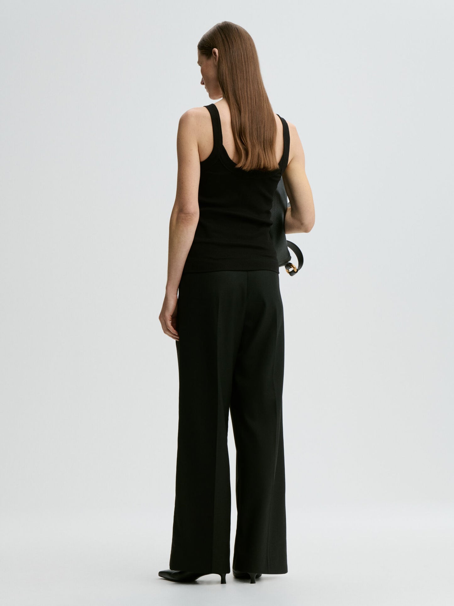 FRILLIO TOP BLACK