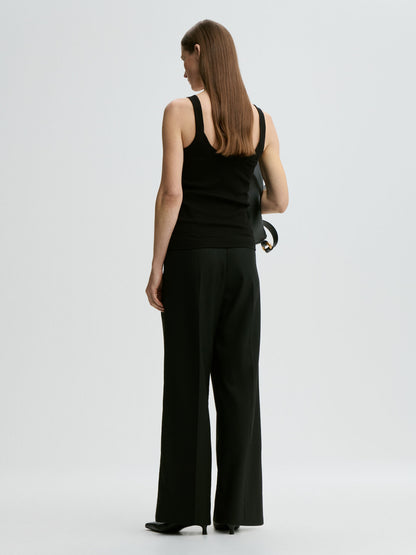 FRILLIO TOP BLACK