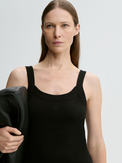 FRILLIO TOP BLACK