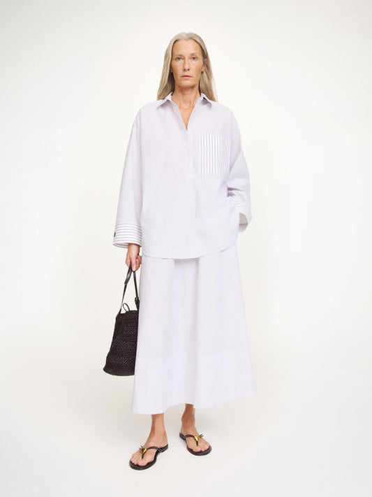 DERRIS COTTON SHIRT BLACK WHITE MIX