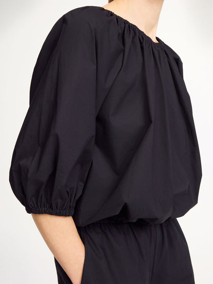 LELOW COTTON BLOUSE BLACK
