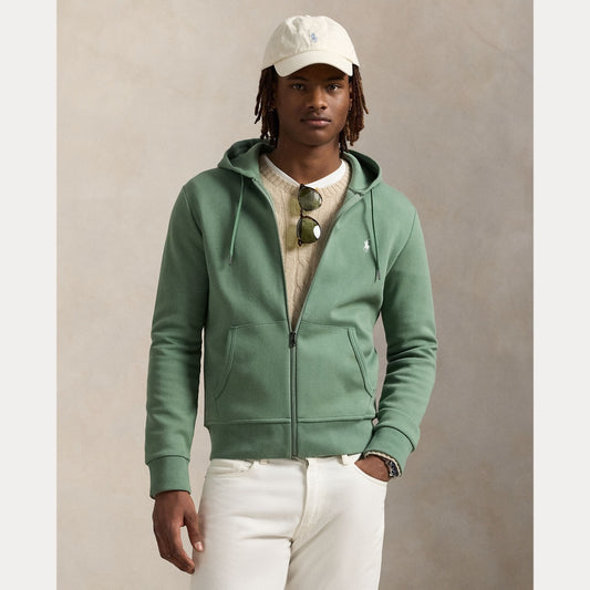 DOUBLE KNIT ZIP UP HOODIE FATIGUE