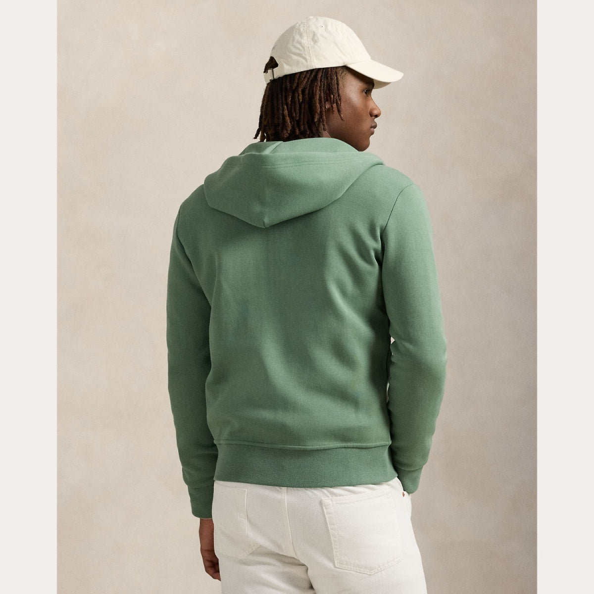 DOUBLE KNIT ZIP UP HOODIE FATIGUE