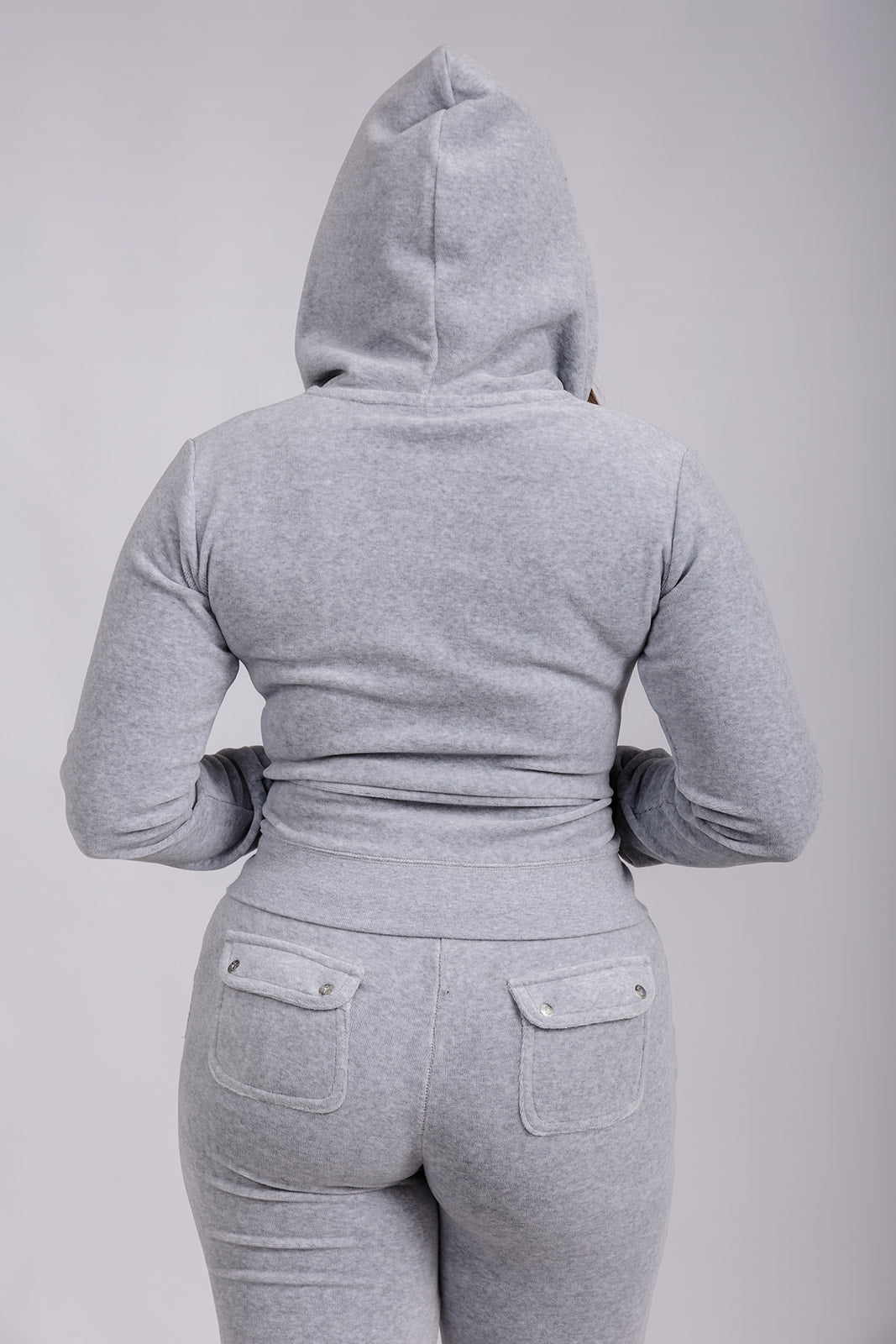 DEL RAY CLASSIC VELOUR JOGGEBUKSE GRÅ