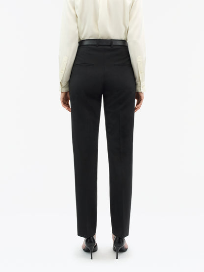 ELLER SLIM STRAIGHT TROUSERS BLACK