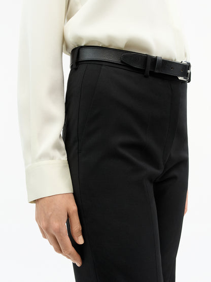 ELLER SLIM STRAIGHT TROUSERS BLACK