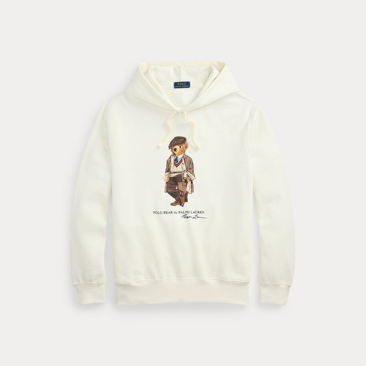 POLO BEAR FLEECE HOODIE WHITE