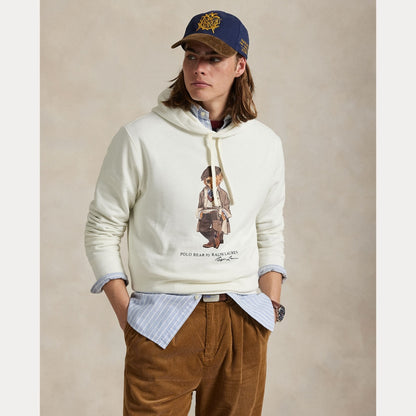 POLO BEAR FLEECE HOODIE WHITE