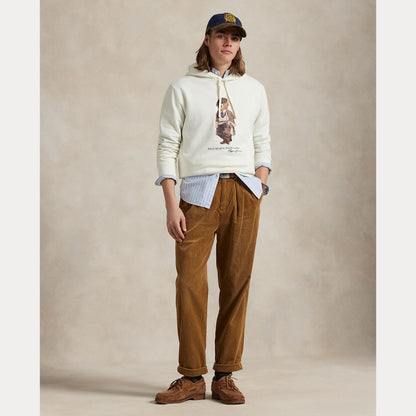 POLO BEAR FLEECE HOODIE WHITE