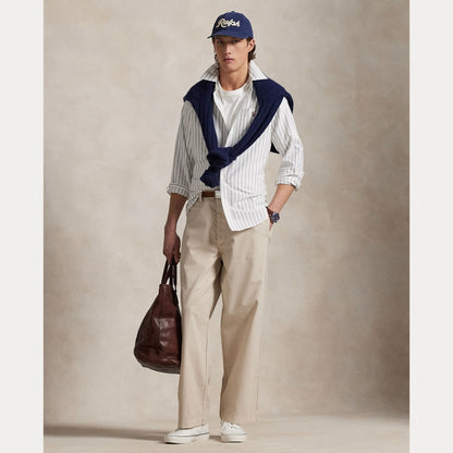 CLASSIC OXFORD CUSTOM-FIT STRIPE WHITE/BLUE