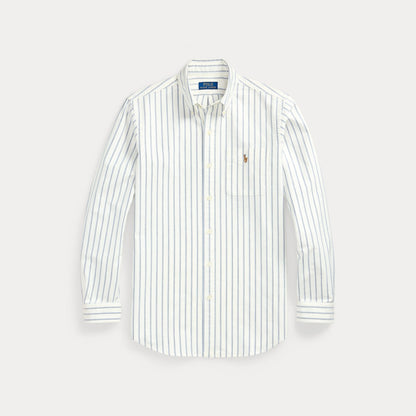 CLASSIC OXFORD CUSTOM-FIT STRIPE WHITE/BLUE