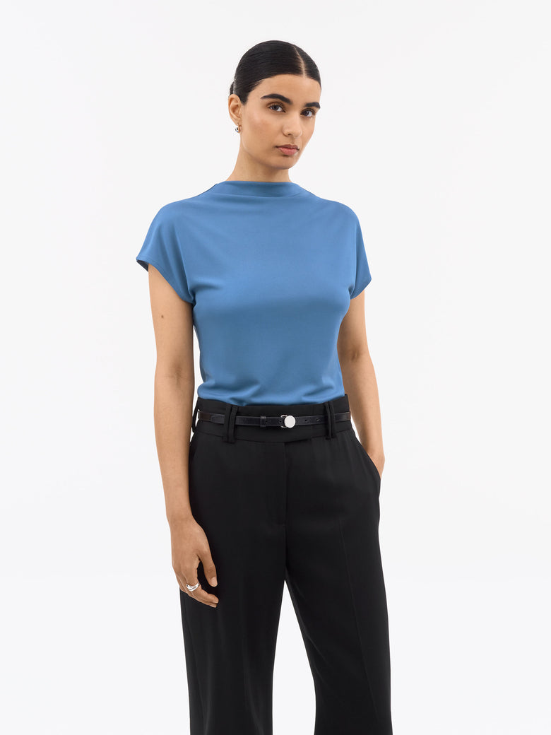 ALITTA CAP-SLEEVE TOP DREAM BLUE