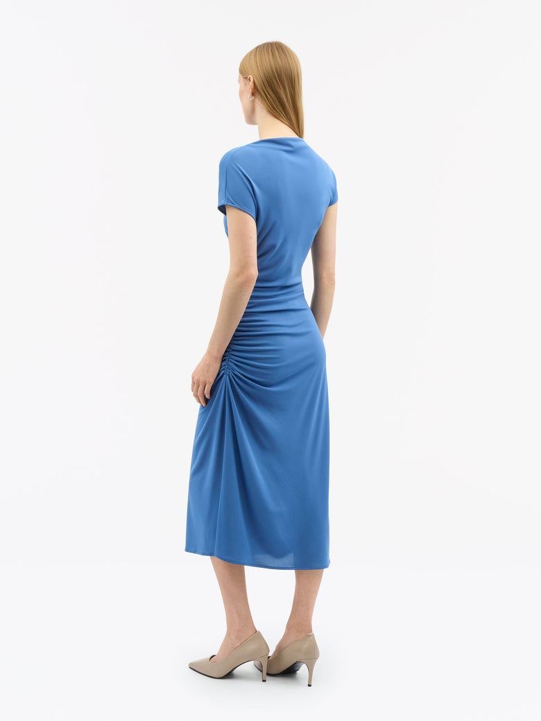 ALIZ DRAPED DRESS DREAM BLUE