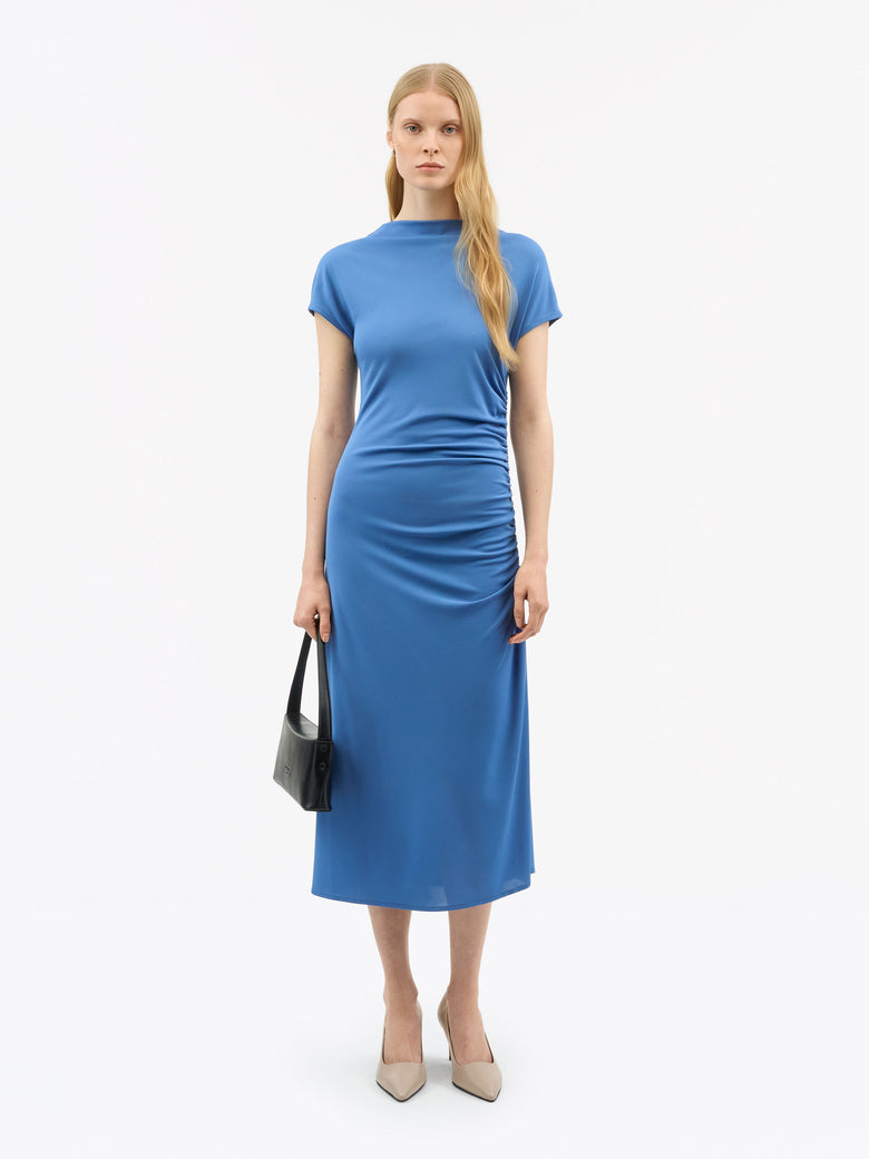 ALIZ DRAPED DRESS DREAM BLUE