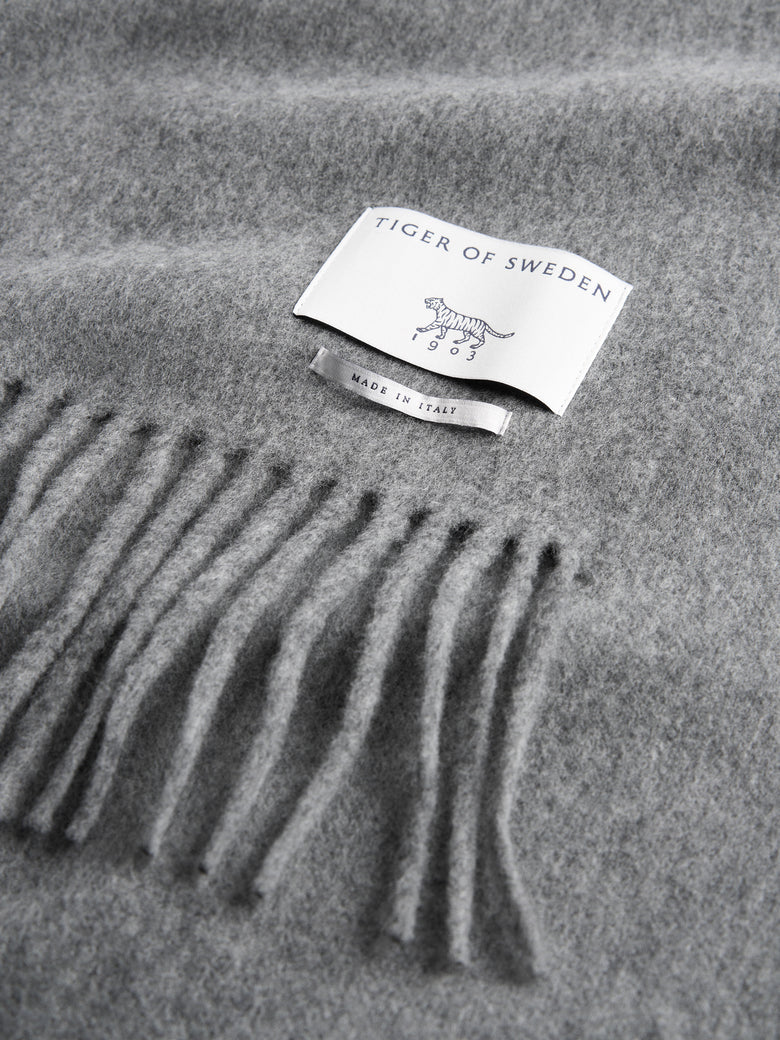 SYLAN RWS WOOL SCARF DARK GREY