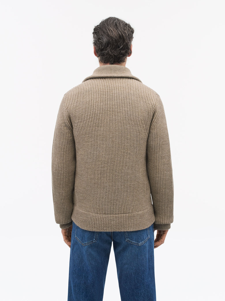 NIALL ZIP-UP WOOL CARDIGAN