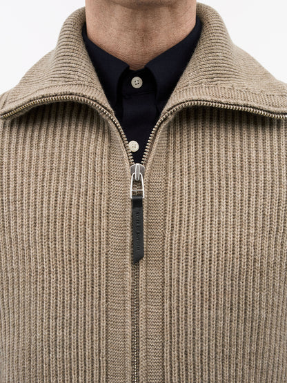 NIALL ZIP-UP WOOL CARDIGAN