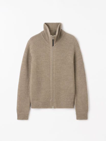 NIALL ZIP-UP WOOL CARDIGAN