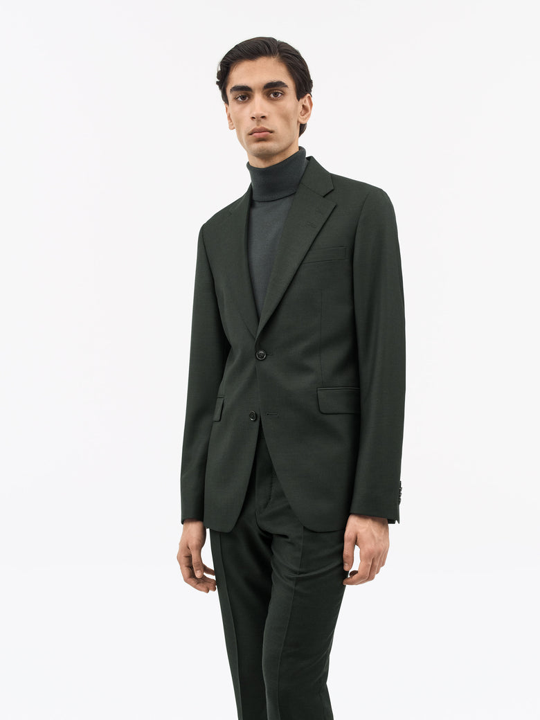 EASE SLIM-FIT BLAZER DARK GREEN