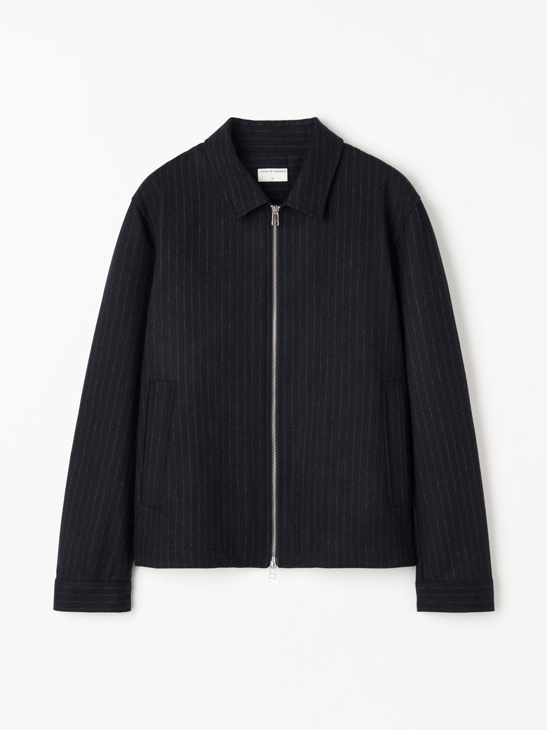 BARNABY C PINSTRIPE SHIRT JACKET