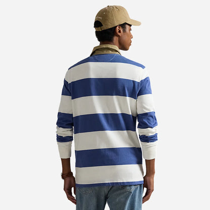 CLASSIC FIT KHAKI-COLLAR RUGBY SHIRT