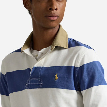 CLASSIC FIT KHAKI-COLLAR RUGBY SHIRT