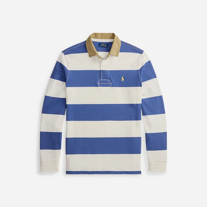 CLASSIC FIT KHAKI-COLLAR RUGBY SHIRT