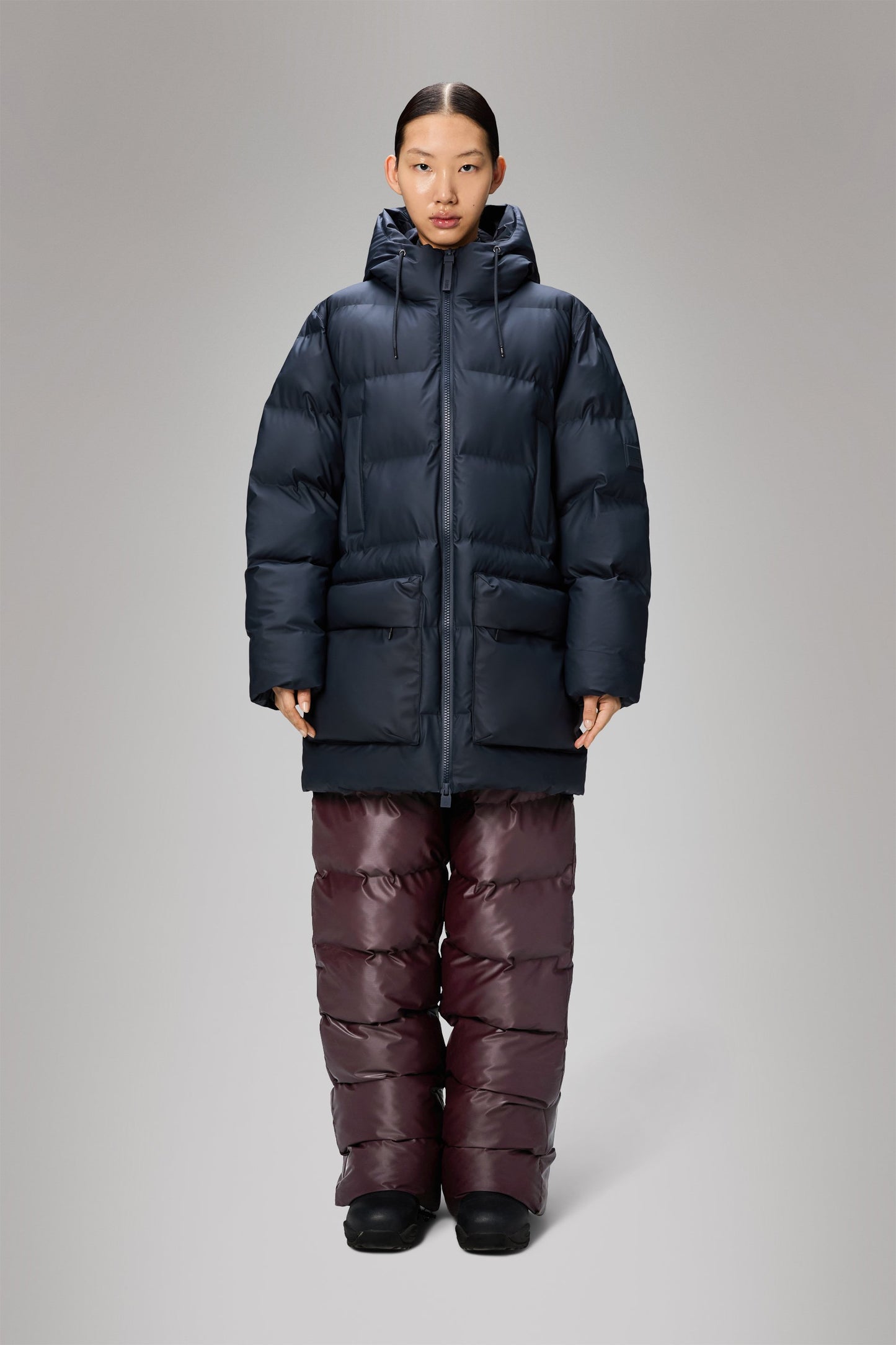 ALTA LONG PUFFER CARGO JACKET W3T4 NAVY
