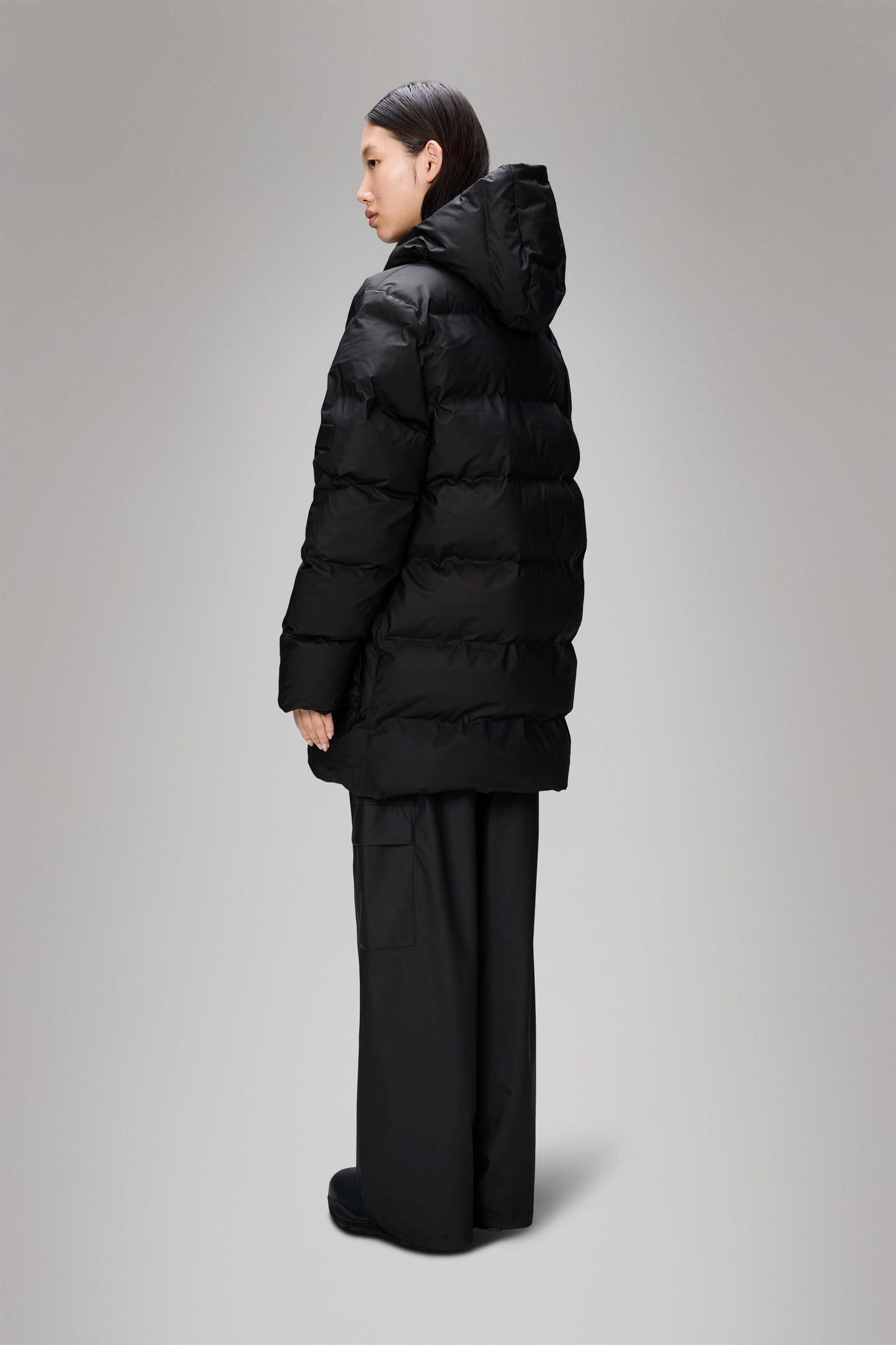 ALTA LONG PUFFER CARGO JACKET W3T4 BLACK