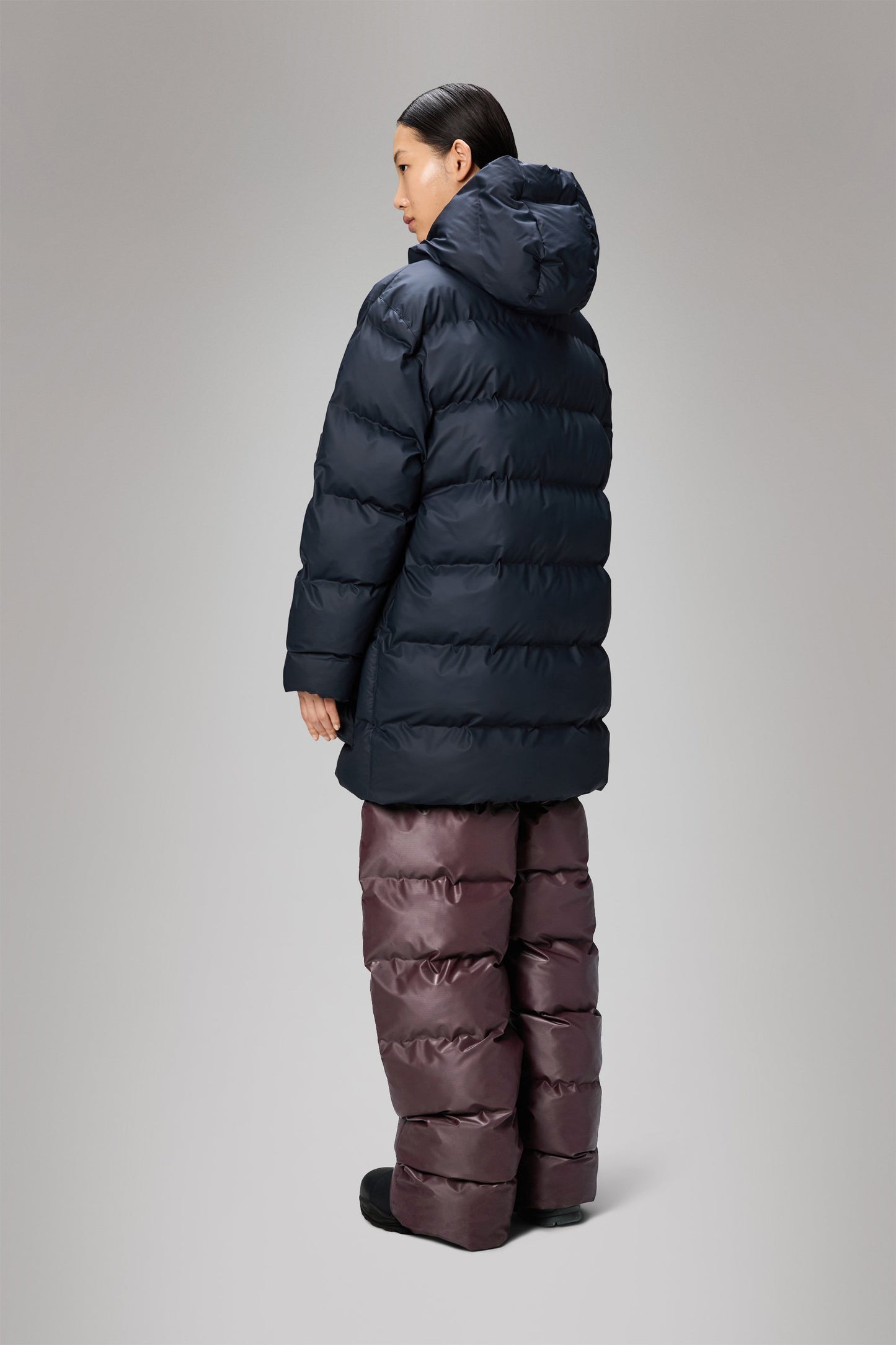 ALTA LONG PUFFER CARGO JACKET W3T4 NAVY